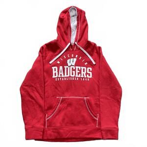 Wisconsin Badgers College Basketball Team Red & White Sz S Pullover Hoodie